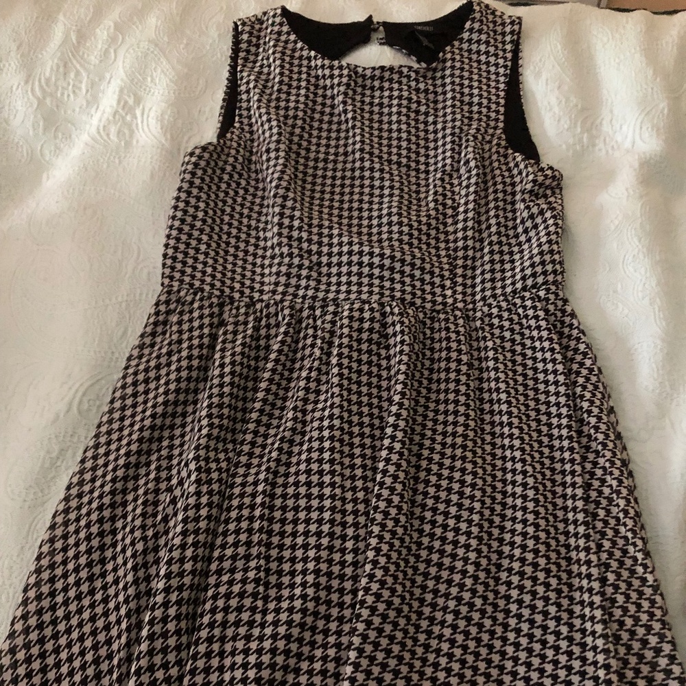 Black and white checkered dress